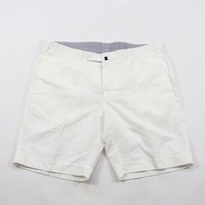 New Incotex Chinolino Linen Shorts White Size 42